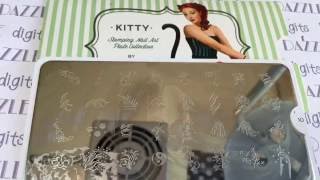 TUTORIAL: Multi coloured layered stamped design using Moyou kitty 10 plate