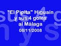 Gonzalo Higuaín: sus 4 goles al Málaga