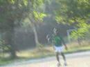 little boy playing football