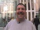 Greg Packer with his Iphone - promoting the iBag in new york