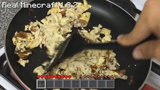 Real Life Minecraft Cooking - SCRAMBLED EGGS