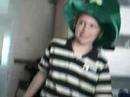 the dumb guy with the lepricon hat on in my house