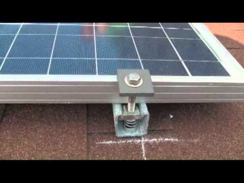 how to fasten solar panels to roof