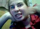 Katie trying to sing and perform to her webcam! quite hilarious!