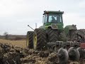John Deere 9400 pulling Ripper thru frost