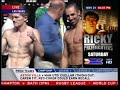 ricky hatton vs paulie malignaggi weigh-in