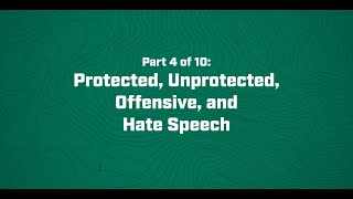 Protected, Unprotected, Offensive, and Hate Speech