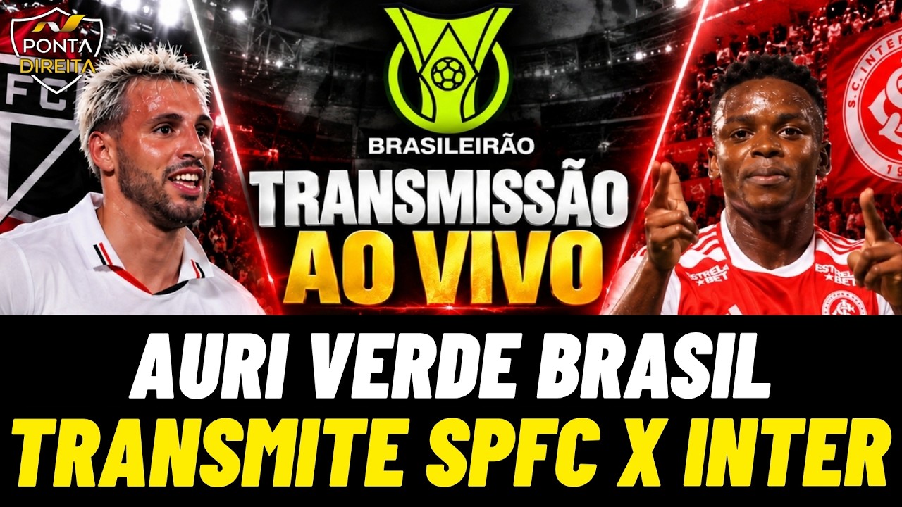 Jogo dos desesperados: São Paulo encara o Inter com transmissão da Auri Verde Brasil