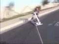 Street surfing wipe out