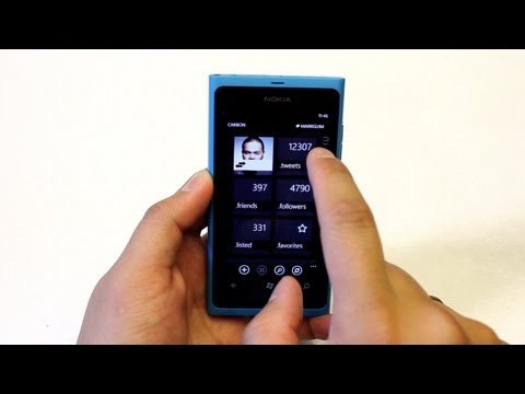 Carbon Twitter App for Windows Phone. Demo on Nokia Lumia 800