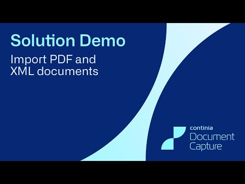 Import PDF and XML documents
