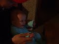 Ava Watching the Gary Lyon on Stretcher