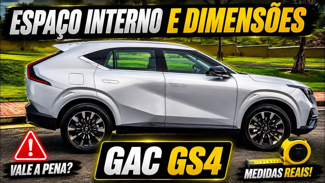 GAC GS4 ELITE - DIMENSÕES E ESPAÇO INTERNO-  SURPREENDEU