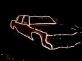 crazy lowrider car with lights on hydraulics