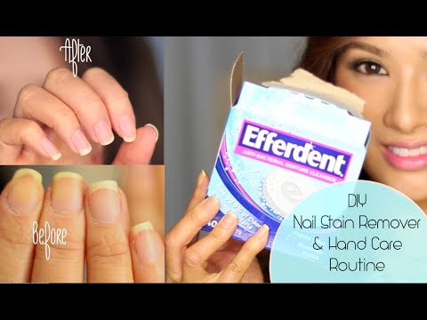 how to whiten stained nails