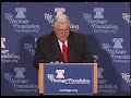 former secretary of education william j. bennett, author of the american patriots almanac, discusses the economic collapse, the medias coverage of the recent presidential election, and the continuation of conservative principles for america.