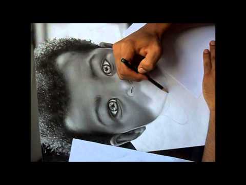 Desenho Realista Pablo de Jesus Bebê Negro