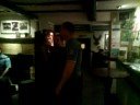 two of the members singing bohemian rhapsody. they arent drunk, just stupid!