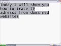 How to trace IP adresses from websites