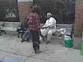 Lady hits man in face with shoe in Boston - MBTA Lady hits man in face with shoe in Boston - MBTA