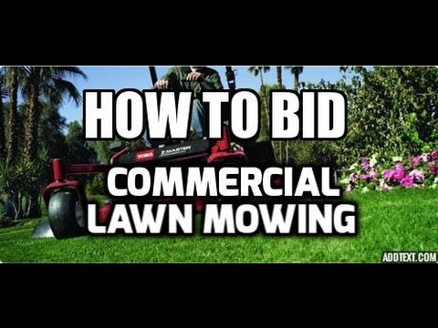 how to bid a yard for mowing