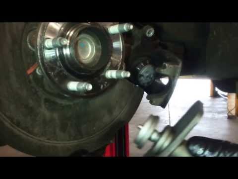 Rear brake pad replacement Ford Taurus 2008 Mercury Sable, Lincoln MKS, MKZ