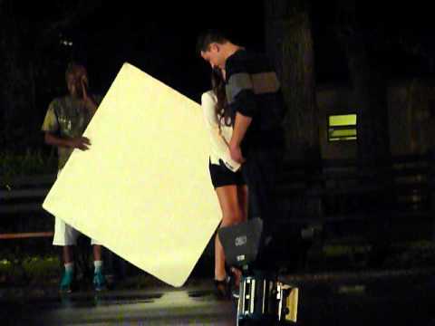 battery park - Lea Michele & Cory Monteith BTS - New York City Glee, Battery Park.