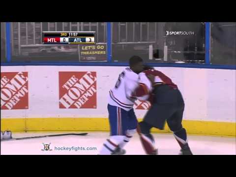 P.K. Subban vs Zach Bogosian Nov 26, 2010