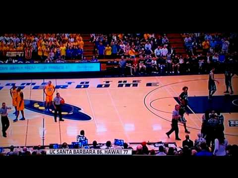 UCSB Fan Rushes Hawaii Coach - College Basketball