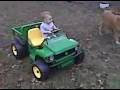This is a video of our 15 month old grandson named TJ.  He has been riding a motorized four wheeler since he was 13 months old.  He is only 15 months in this video.