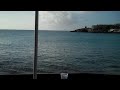 Small airplane landing on Sint Maarten / Saint Martin