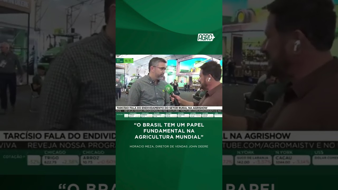 Brasil é fundamental na agricultura mundial