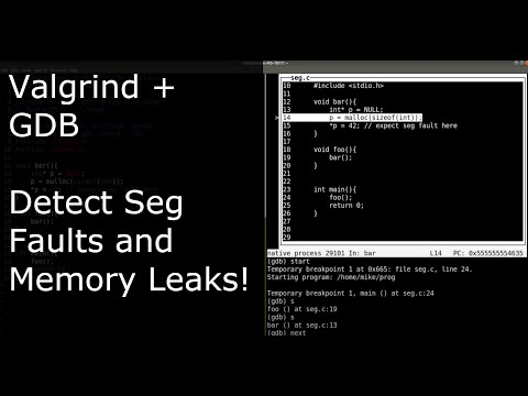 Using Valgrind and GDB together to fix a segfault and memory leak