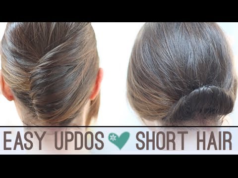 how to easy short hair updos