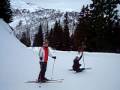 zweite Versuche Ski zu fahren