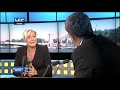 marine le pen, pr�sidente du front national est l'invit�e de patrick ch�ne dans l'�mission de la 13e chaine de la tnt politique matine.