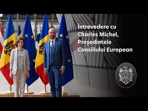 Президент Майя Санду побеседовала в Брюсселе с Председателем Европейского совета Шарлем Мишелем 