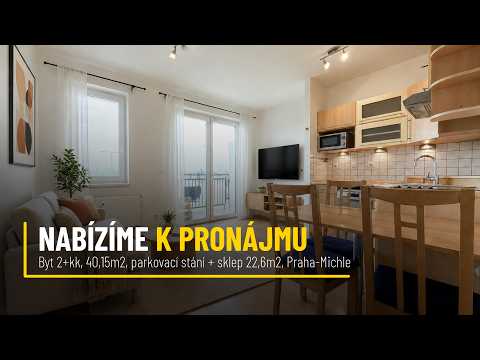 Video Pronájem bytu 2+kk s balkonem, garáží a prostorným sklepem 22,6 m² – Praha 10, Michle