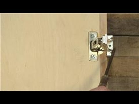 how to adjust cupboard door hinges