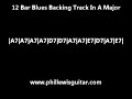 12 Bar Blues Backing Track In A Major