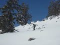 Dustin and Scott skiing Boulder Peak at Tony Grove