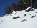Dustin and Scott skiing Boulder Peak at Tony Grove