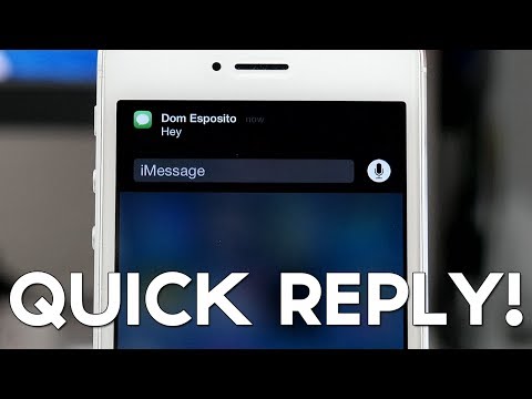 how to fix quick reply on ios 8