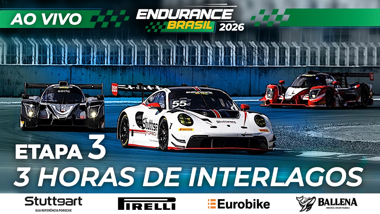 AO VIVO | Endurance Brasil 2026 - Etapa 3 - Interlagos - Corrida de 3 Horas