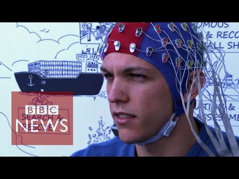 Brain-controlled drone shown off - BBC News