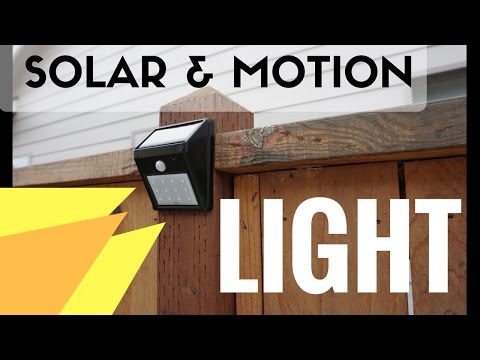 Solar Powered Motion Sensor Light (12 LED) - Unboxing, Use and Review