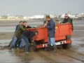 Tractor trapped in mud on Burnham-On-Sea beach