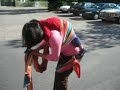 toddler back wrap cross carry, no wrap ends touching ground
