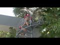 horny bra and panty clad teens making out on the stairs
