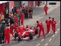 Schumacher, accidente durante el pit stop